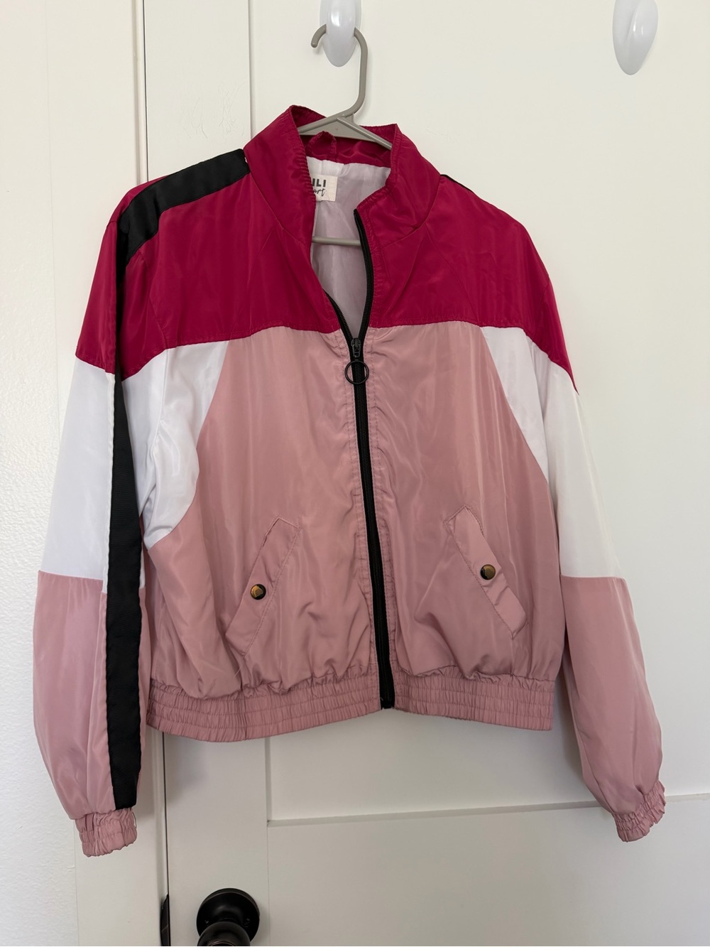 Colorblock Pink Windbreaker Jacket - Women